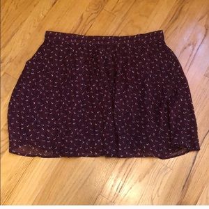 Red and white floral Old Navy Skirt